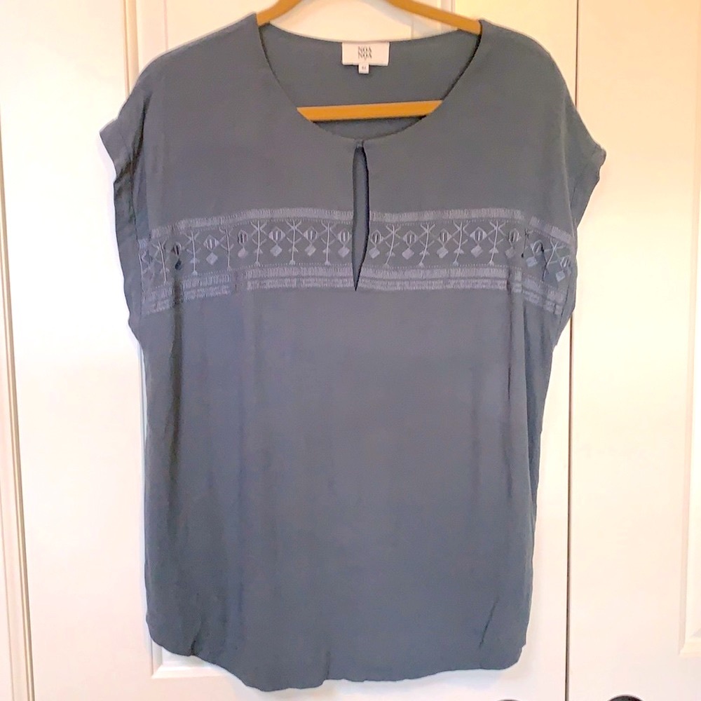 Noa Noa teal blouse like new